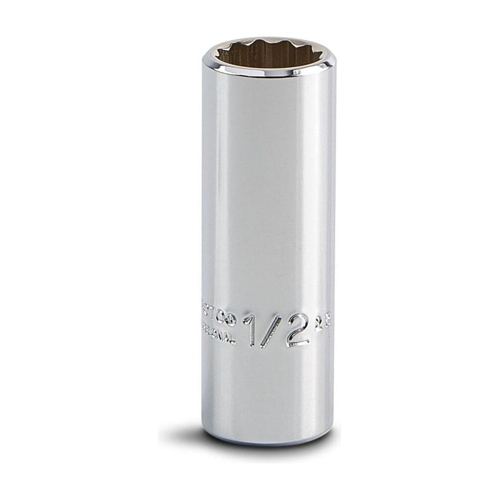 Deep Hand Socket: 1/2" Socket, 12-Point