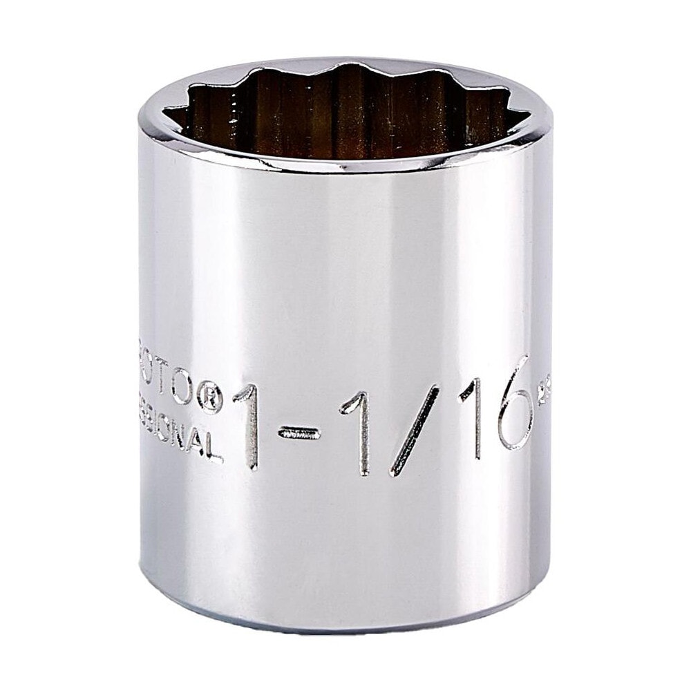 Hand Socket: 1-1/16" Socket, 12-Point