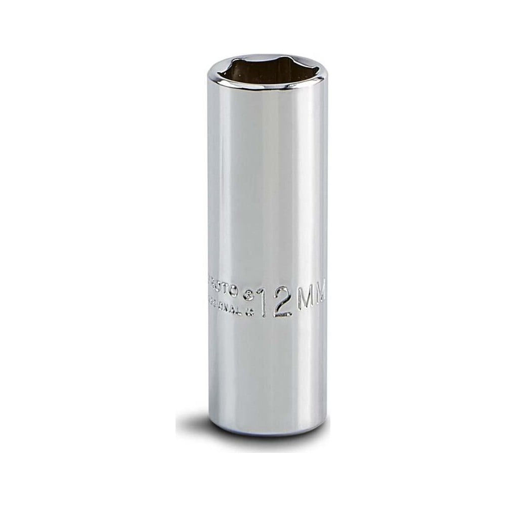Deep Hand Socket: 12 mm Socket, 6-Point