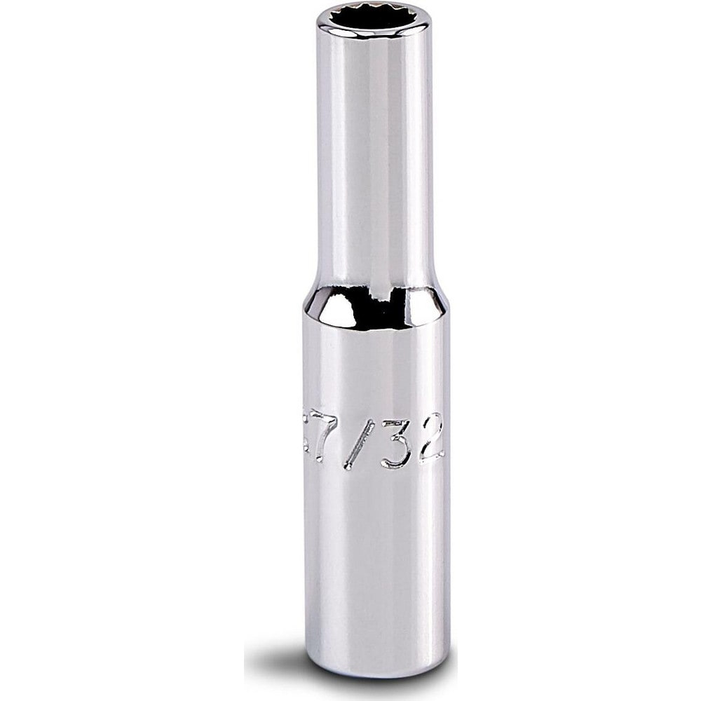 Deep Hand Socket: 7/32" Socket, 12-Point