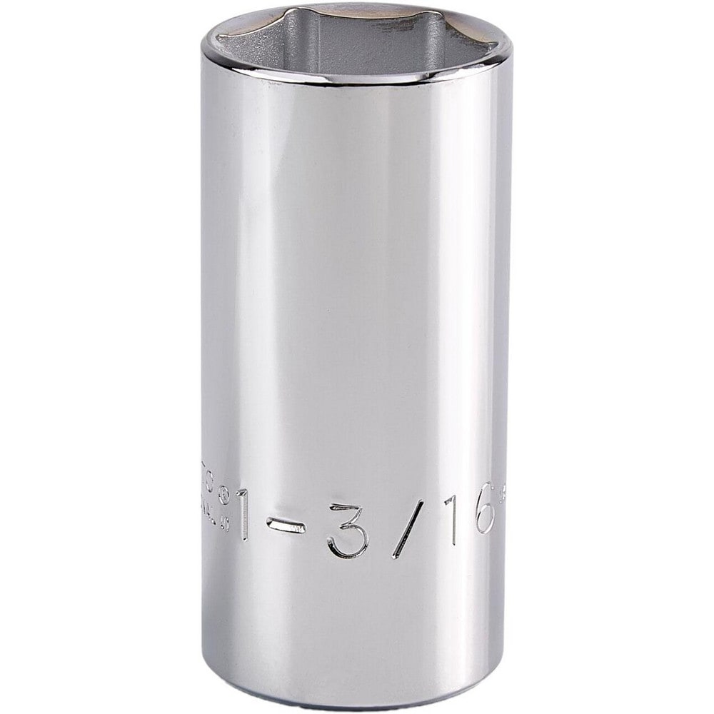 Deep Hand Socket: 1-3/16" Socket, 6-Point