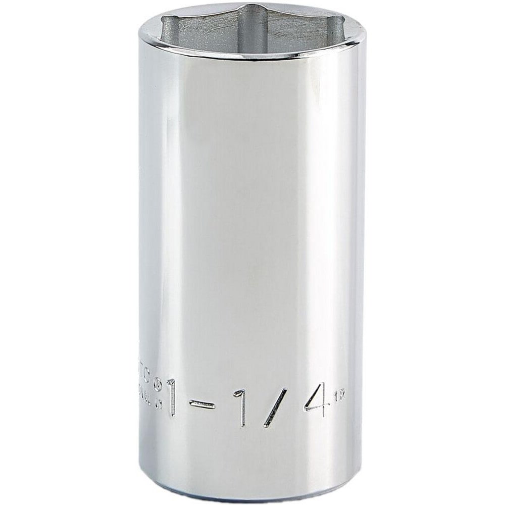 Deep Hand Socket: 1-1/4" Socket, 6-Point