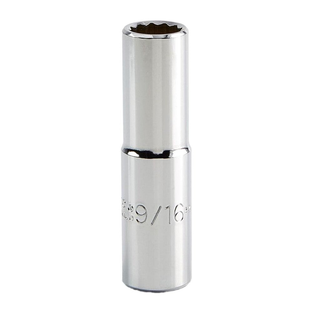 Deep Hand Socket: 9/16" Socket, 6-Point