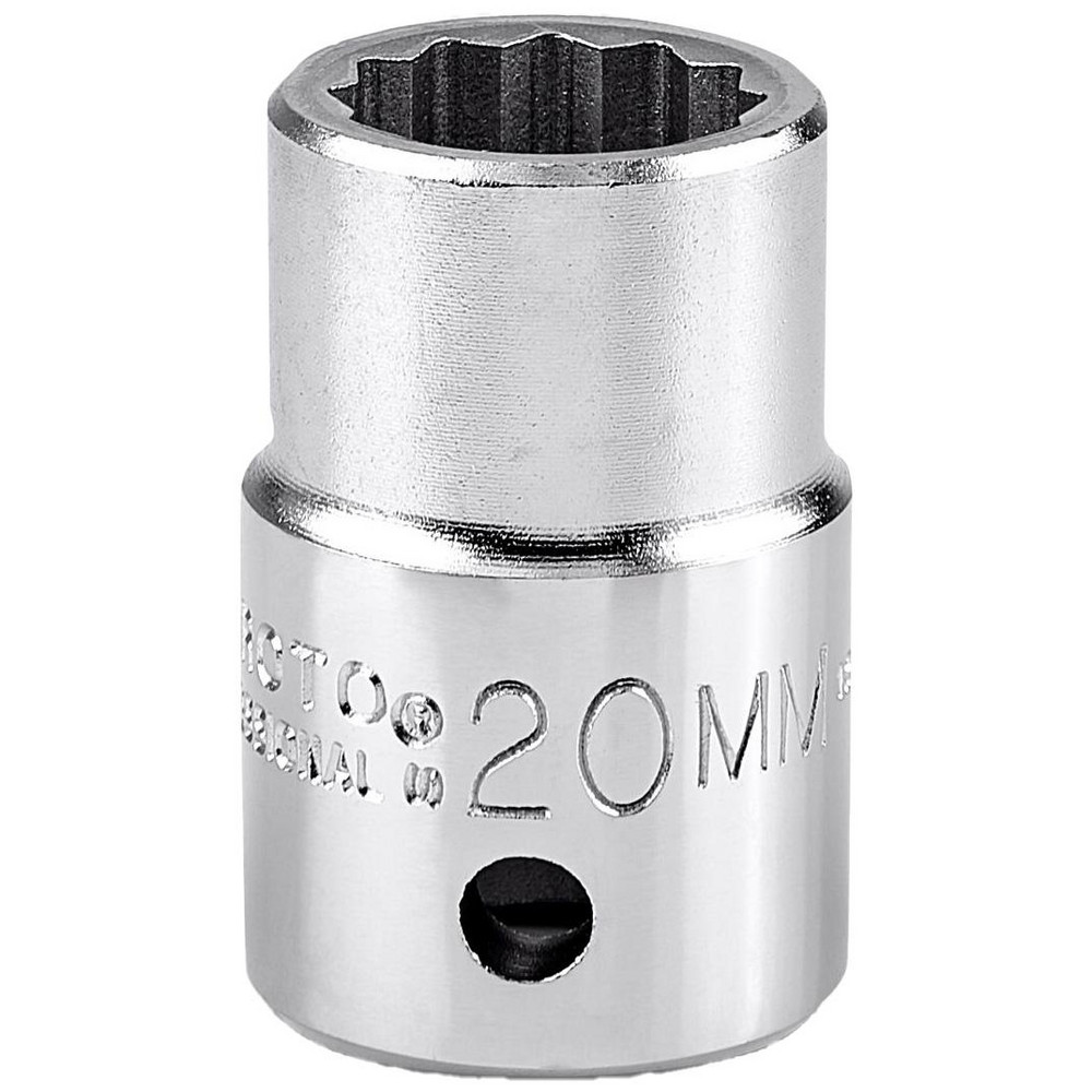 Standard  Hand Socket: 3/4" Drive, 20.00 mm Socket, 12-Point - Chrome Finish, Not Tether Capable