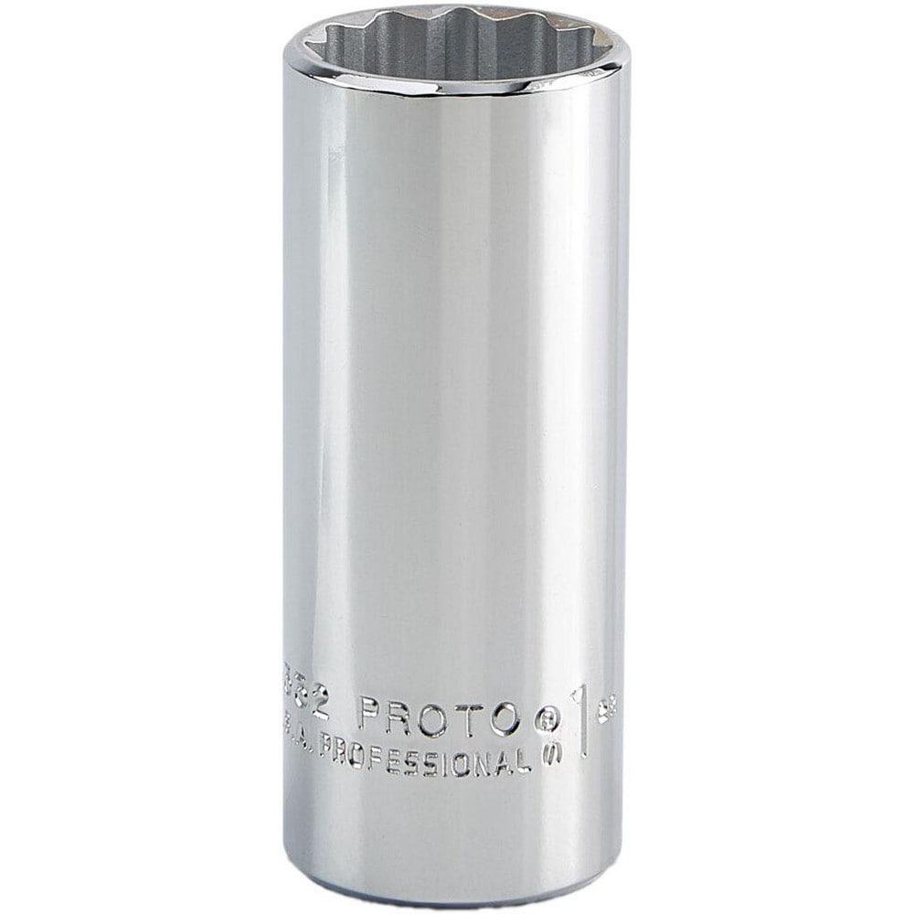 Deep Hand Socket: 1" Socket, 12-Point