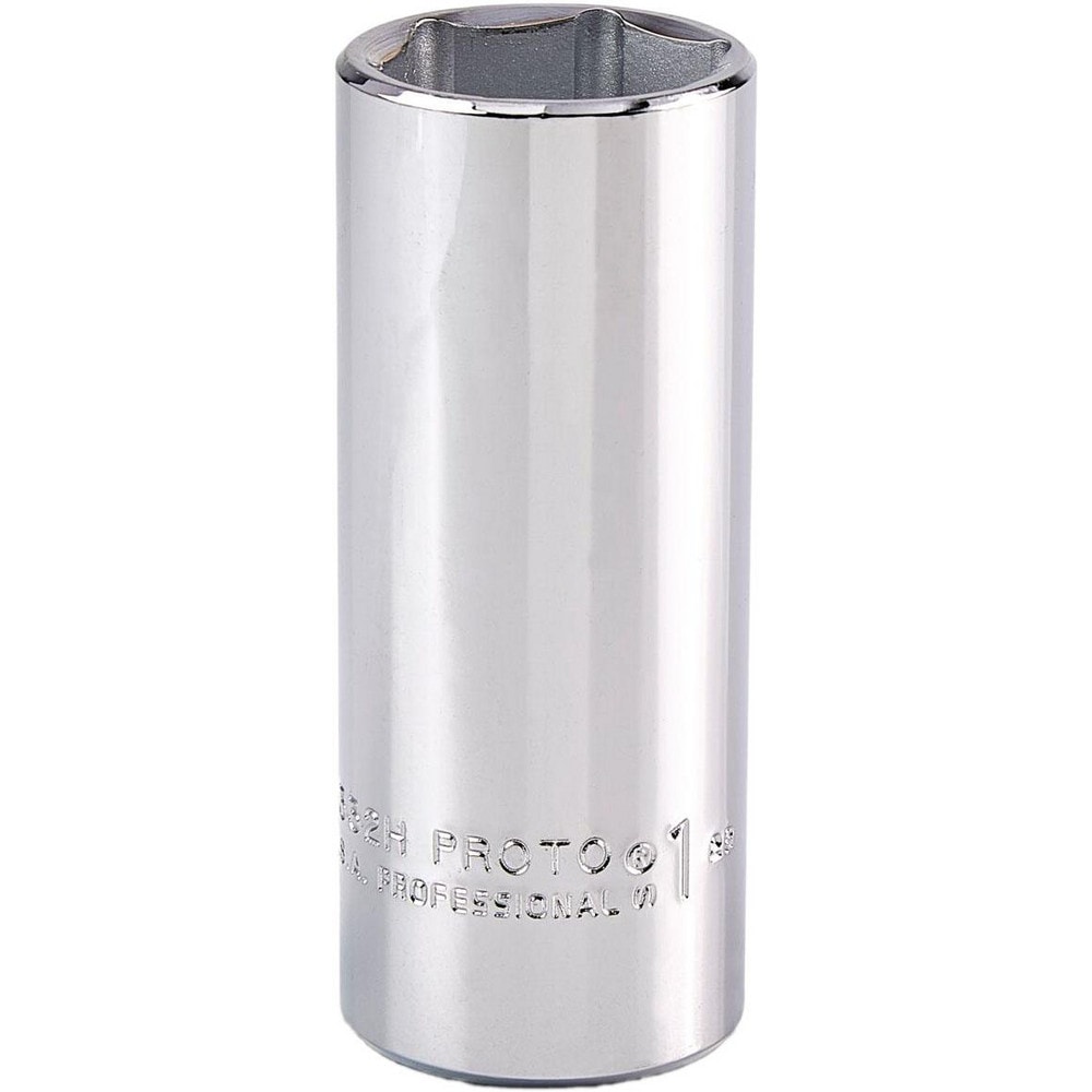 Deep Hand Socket: 1" Socket, 6-Point