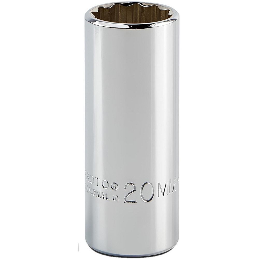Deep Hand Socket: 20 mm Socket, 12-Point