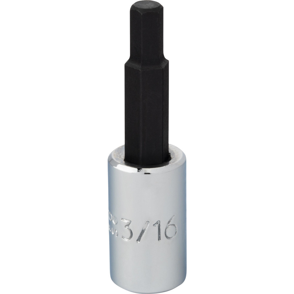Hand Hex Bit Socket: 1/4" Drive, 3/16" Hex