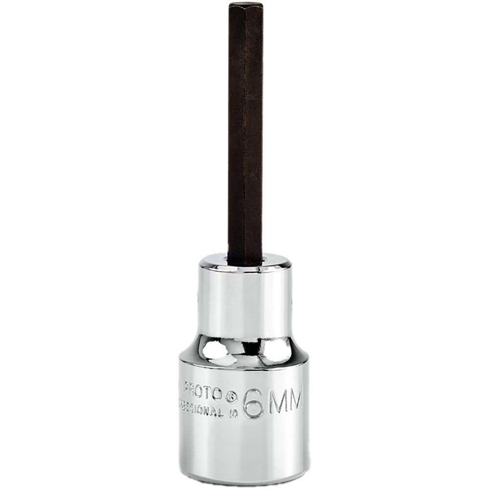 Hand Hex Bit Socket: 3/8" Drive, 3/16" Hex - 6-29/32" OAL, 5" Bit Length