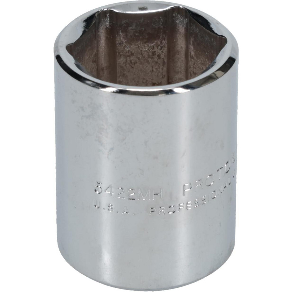 Standard  Hand Socket: 1/2" Drive, 22.00 mm Socket, 6-Point - Chrome Finish, Not Tether Capable
