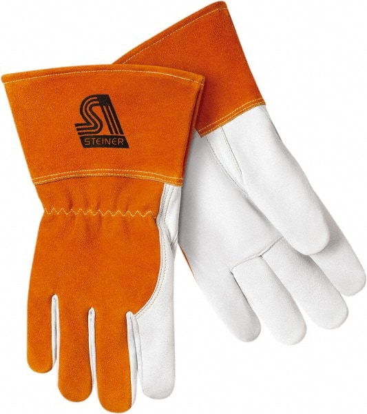 Welding Gloves: Size Large, Leather, MIG Welding Application
