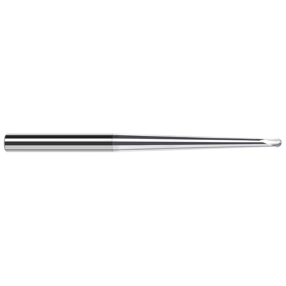Ball End Mill: 1/16" Dia, 0.0500" LOC, 2 Flute, Solid Carbide