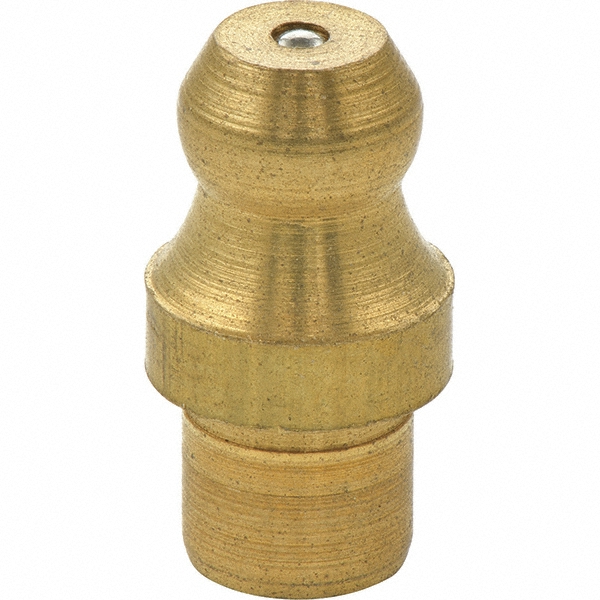 Umeta Straight Head Angle, M6 DriveIn Brass DriveIn Grease Fitting 39955455 MSC
