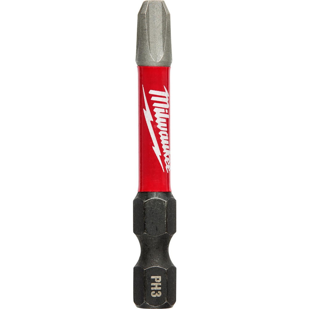 Phillips Screwdriver Bits; Point Size: #3 ; Drive Size: 1/4in (Inch); Overall Length (Inch): 2 ; Material: Steel ; Tool Type: Phillips Bit