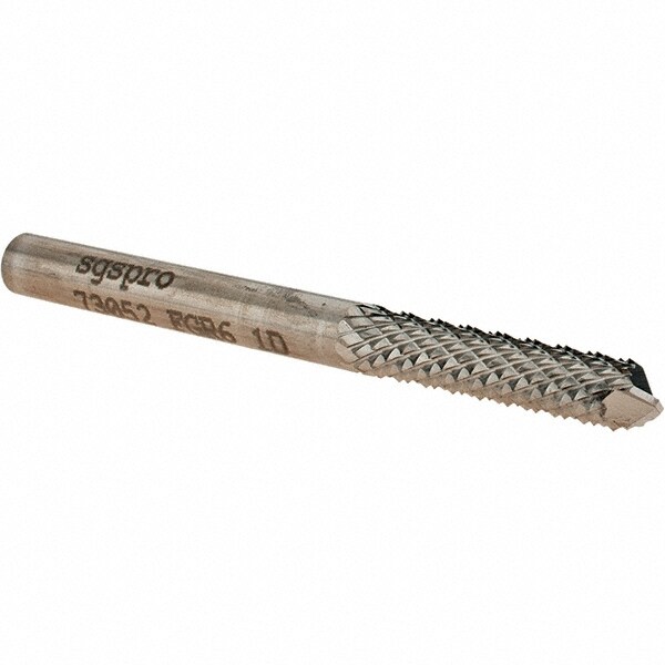 Diamond Pattern Router Bit: 0.25" Dia, 1" LOC, 1/4" Shank Dia, Drill Point