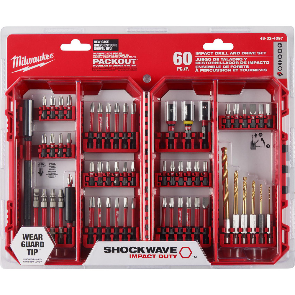 Milwaukee Tool Power Screwdriver Impact Driver Bit Set 60 Pc MSC