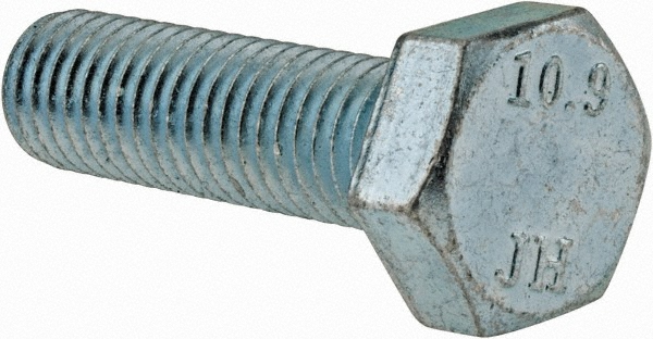 Value Collection 460073P Hex Head Cap Screw: M10 x 1.50 x 35 mm, Grade 10.9 Steel, Zinc-Plated Image