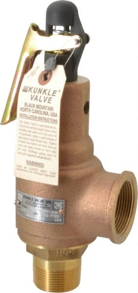 Midwest Control 6010GF-150 ASME Safety Relief Valve: 1-1/4" Inlet, 1,602 CFM, 150 Max psi 