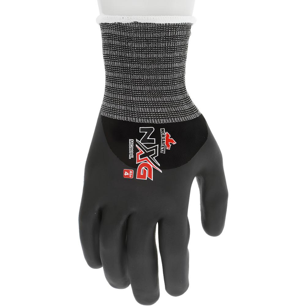 General Purpose Work Gloves: X-Large, Bi-Polymer Coated, Nylon Blend