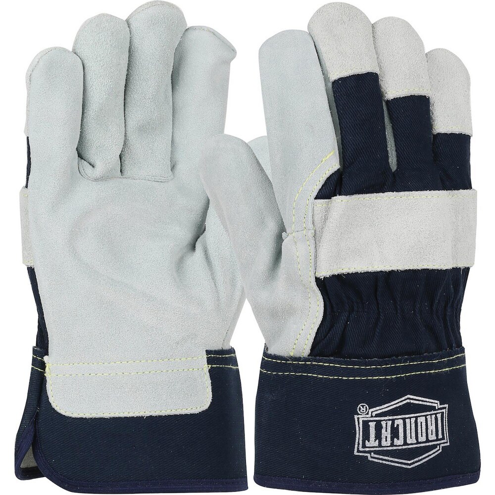 Welding Gloves: Size Medium, Uncoated, Split Cowhide Leather, General Purpose Application