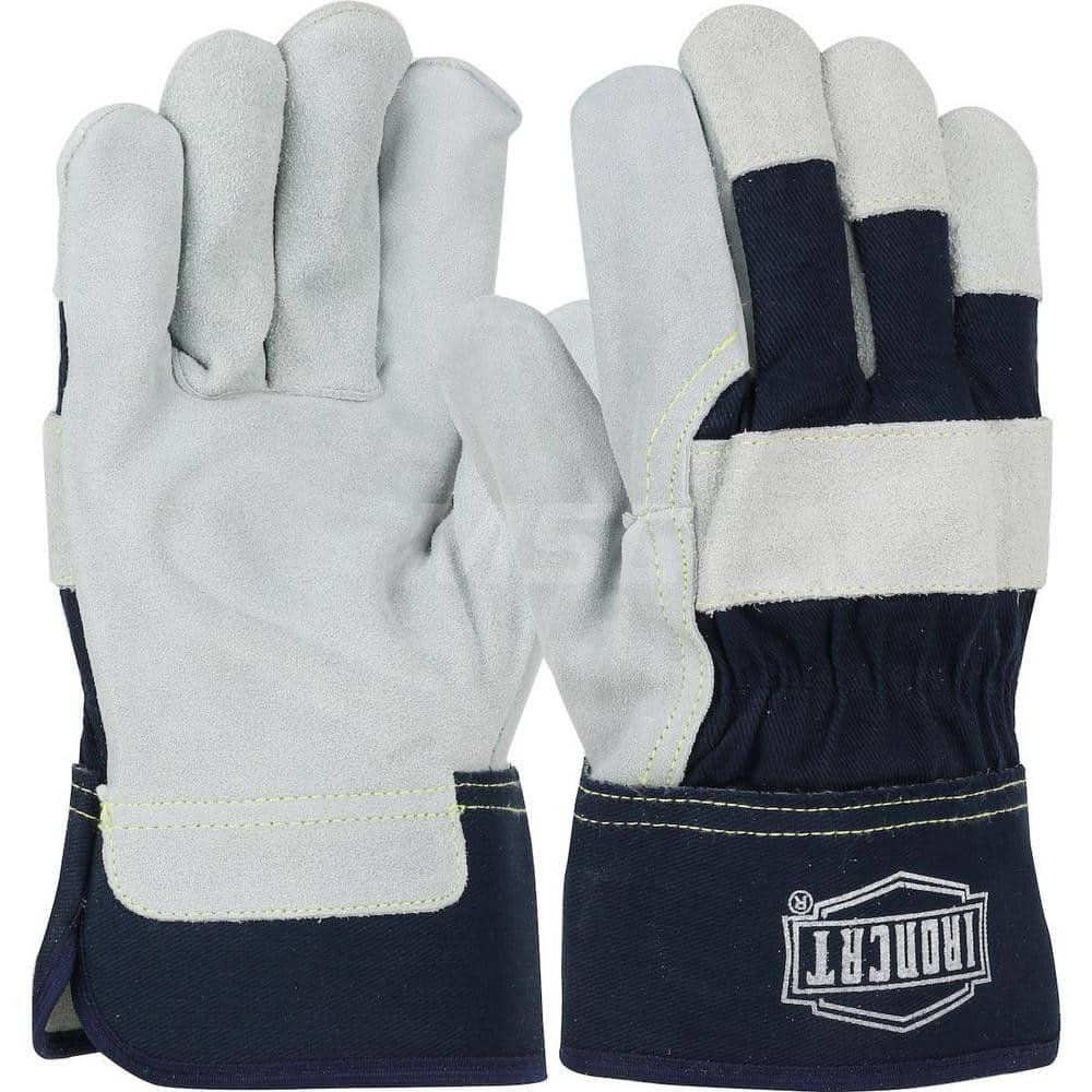 Welding Gloves: Size X-Large, Uncoated, Split Cowhide Leather, General Purpose Application