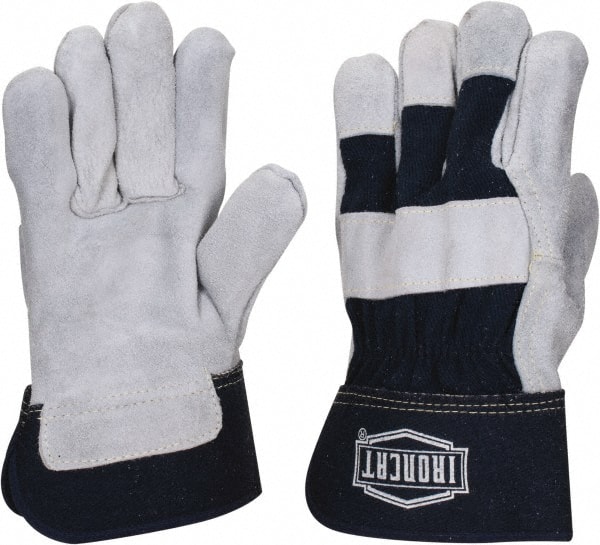 Welding Gloves: Size Large, Uncoated, Split Cowhide Leather, General Purpose Application