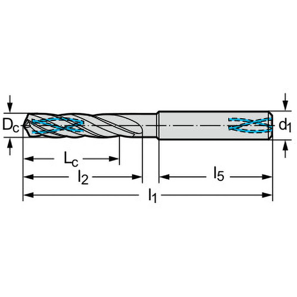 WalterTitex Jobber Length Drill Bits; Drill Bit Size (Inch) 11/64
