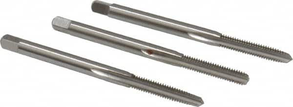 Cleveland C54195 Tap Set: #5-44 UNF, 3 Flute, Bottoming Plug & Taper, High Speed Steel, Bright Finish 