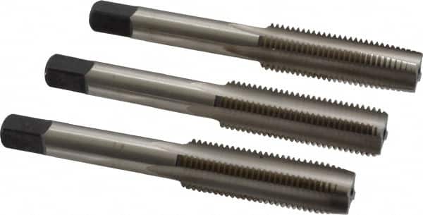 Cleveland C54665 Tap Set: 7/16-20 UNF, 4 Flute, Bottoming Plug & Taper, High Speed Steel, Bright Finish 
