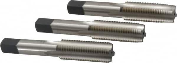 Cleveland C54820 Tap Set: 11/16-16 UNF, 4 Flute, Bottoming Plug & Taper, High Speed Steel, Bright Finish 
