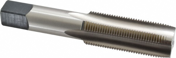 Straight Flute Tap: 1-14 UNS, 4 Flute, Plug Chamfer, 3B Class of Fit, High-Speed Steel, Bright/Uncoated Finish - 2-1/2" Thread Length, 5-1/8" OAL, Right Hand, H4, Series 1002