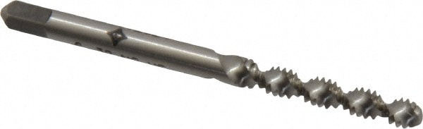 Cleveland C58533 Spiral Flute Tap: #6-32, UNC, 2 Flute, Bottoming, 2B Class of Fit, High Speed Steel, Bright/Uncoated Image