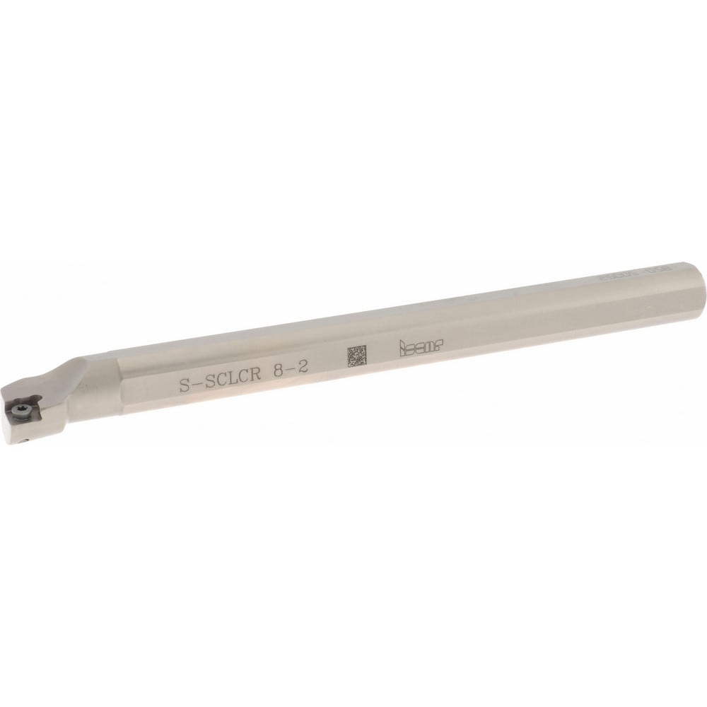 Indexable Boring Bar: S-SCLCR 8-2, 0.622" Min Bore Dia, Right Hand Cut, 1/2" Shank Dia