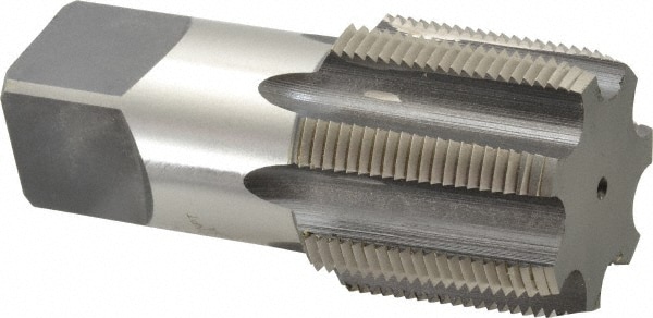 Cleveland C64045 Standard Pipe Tap: 1-1/2 - 11-1/2, NPT, 7 Flutes, High Speed Steel, Bright/Uncoated Image