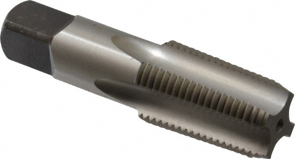 Cleveland C64063 Standard Pipe Tap: 1/2-14, NPTF, 4 Flutes, High Speed Steel, Bright/Uncoated Image