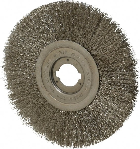 Weiler 98537 Wheel Brush: 8" Wheel Dia, Crimped 