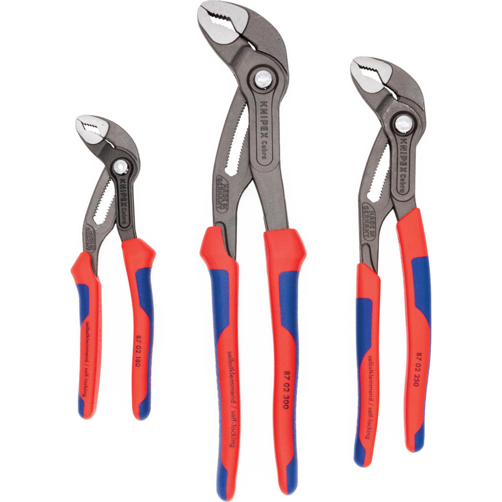 Plier Sets; Plier Type Included: Cobra Water Pump Pliers ; Container Type: None ; Handle Material: Comfort Grip ; Includes: 87 02 180; 87 02 250; 87 02 300 ; Insulated: No ; Tether Style: Not Tether Capable