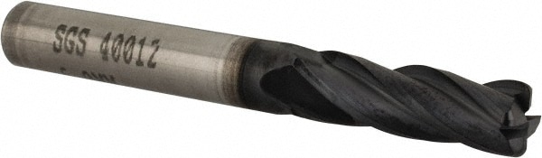 SGS 40012 Corner Radius End Mill: 0.2362" Dia, 0.748" LOC, 0.0394" Radius, 4 Flutes, Solid Carbide Image