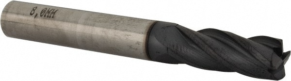 SGS 40017 Corner Radius End Mill: 0.315" Dia, 0.787" LOC, 0.0394" Radius, 4 Flutes, Solid Carbide Image