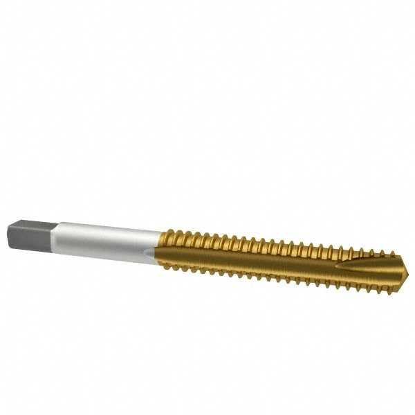 Kennametal 4130778 Spiral Point Tap: M10 x 1.5, Metric Coarse, 3 Flutes, Plug, 6H, High Speed Steel, TiN Finish Image