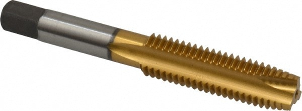 Kennametal 1545225 Spiral Point Tap: M12 x 1.75, Metric Coarse, 3 Flutes, Plug, 6H, High Speed Steel, TiN Finish Image