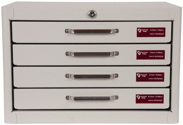 Vermont Gage 102401100 Class ZZ Plug Gage Set: 0.21 to 13.99 mm Range, 690 Pc Image