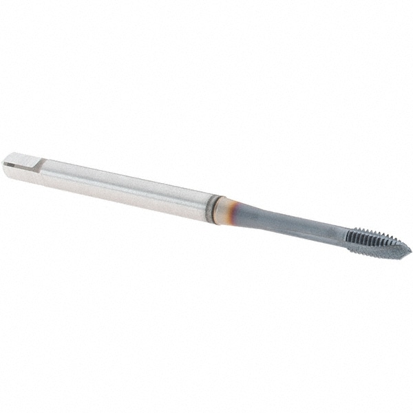 OSG 1651000108 Spiral Point Tap: M3 x 0.5, Metric Coarse, 3 Flutes, Plug, 6H, Powdered Metal, TiCN Finish Image