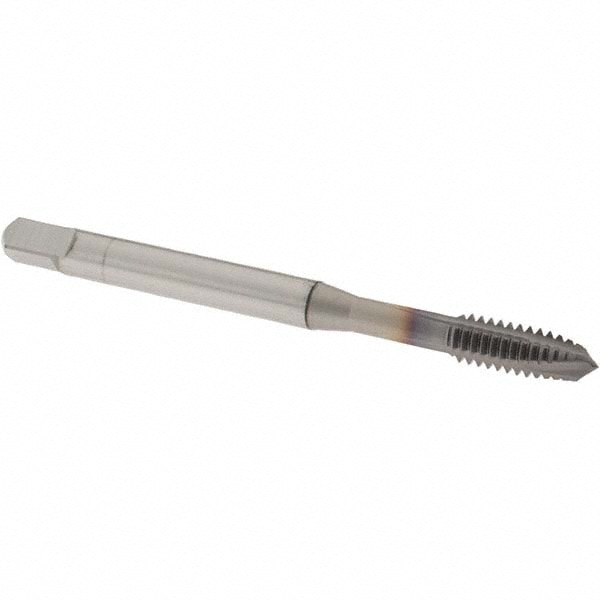 OSG 1651501708 Spiral Point Tap: 1/4-20, UNC, 3 Flutes, Plug, 3B, Powdered Metal, TiCN Finish Image