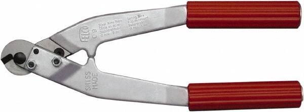Cable Cutter: 0.25" Capacity, Aluminum Handle, 12.7969" OAL