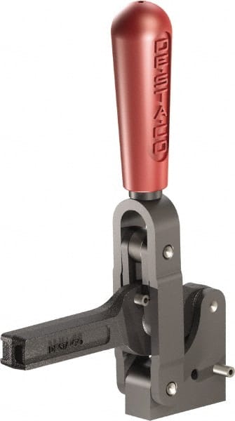 De-Sta-Co 5910-B Manual Hold-Down Toggle Clamp: Vertical, 1,600.64 lb Capacity, Solid Bar, Solid Base 