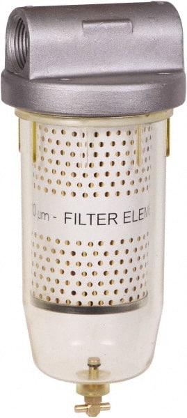 Pump Filters; GPM: 20.00 ; Inlet Size: 1 ; Material: Isoplast / Aluminium / Paper / Nylon / Viton ; Mesh Size: 10 Micron ; Length: 3.35
