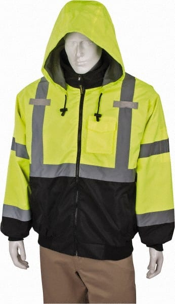 Occunomix LUX-ETJBJR-BYL Size L Hi-Viz Yellow Cold Weather & High Visibility Jacket 