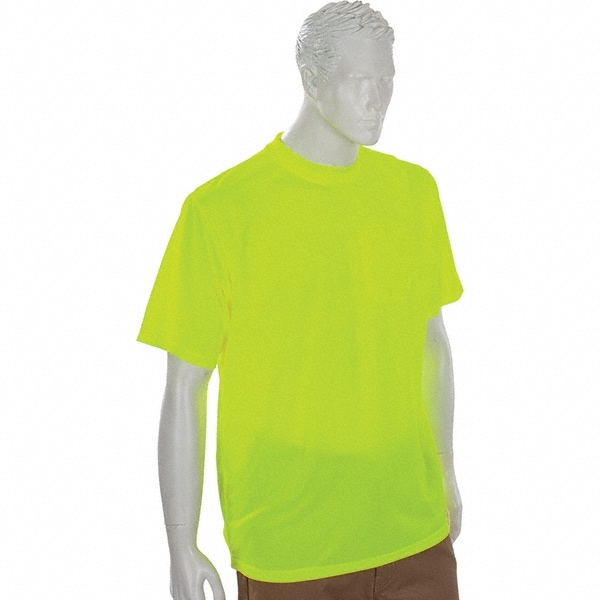 lime colored shirt