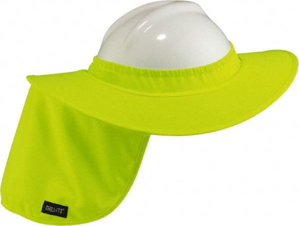 Hard Hat Shade: Polyester, Lime, Use with Hard Hat